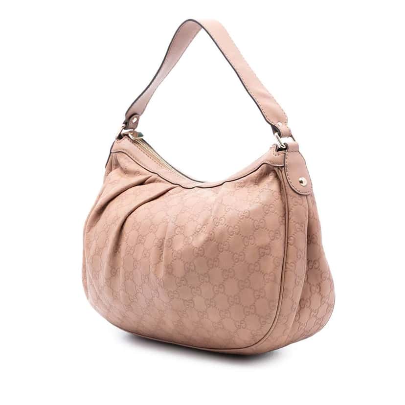 Gucci Medium Guccissima Sukey Shoulder Bag Brown Leather Good condition - Back View
