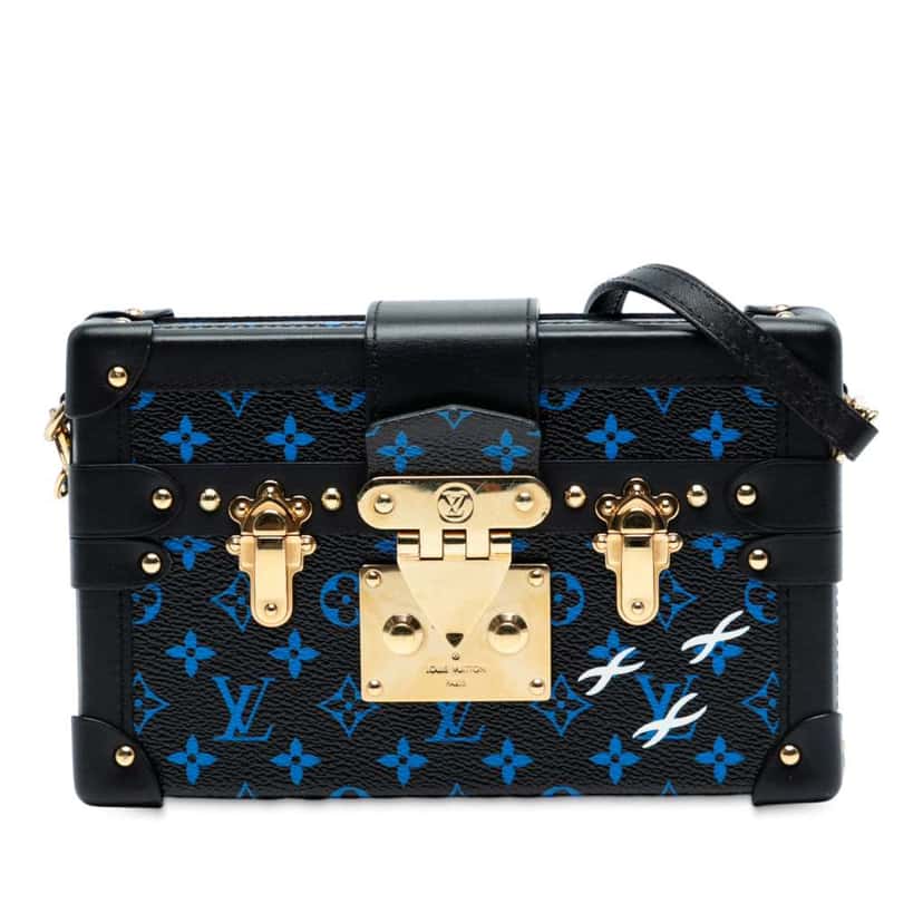 Louis Vuitton Monogram Petite Malle Black Good condition - Front View