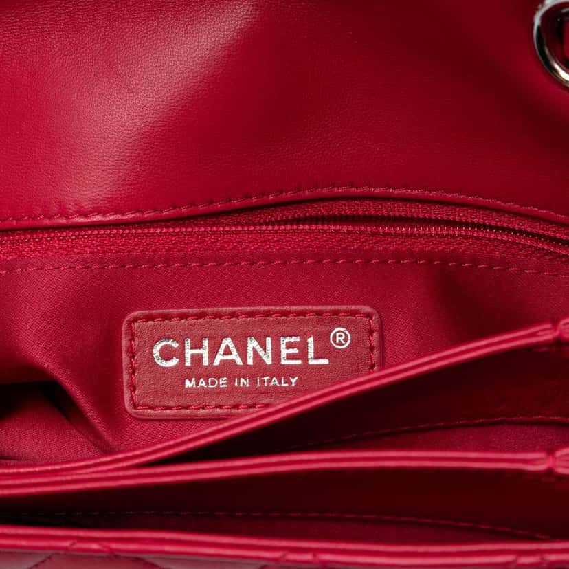 Chanel Medium Quilted Lambskin 3 Accordion Flap Pink Leather Good condition - Box View