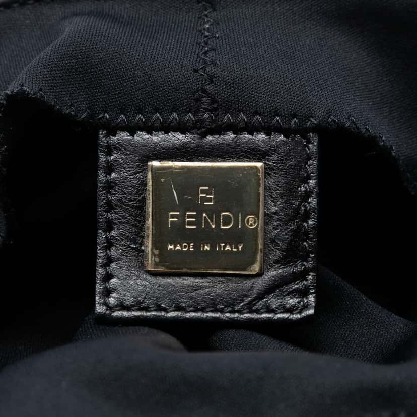 Fendi Neoprene Shoulder Bag Black Polyester Good condition - Box View