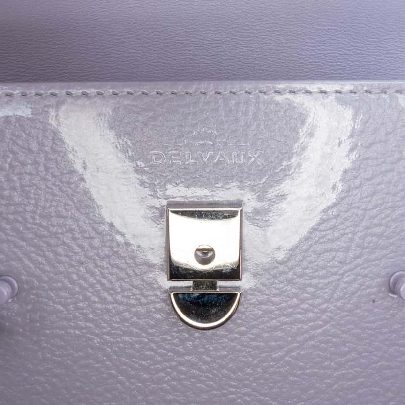 Delvaux Micro Patent Tempete Satchel Purple Leather Very good condition - Box View