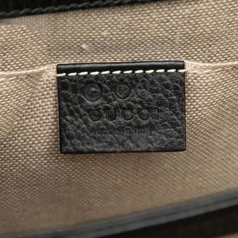 Gucci Small Dollar Calfskin Interlocking G Crossbody Black Leather Good condition - Box View