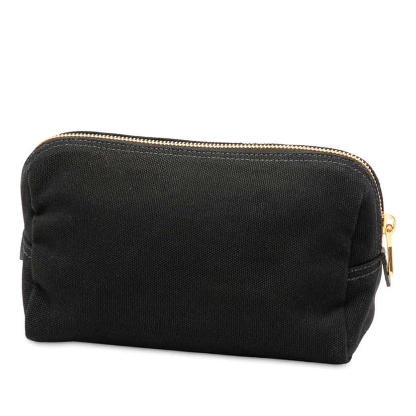 Prada Canvas Canapa Logo Pouch Black Canvas Very good condition - Back View