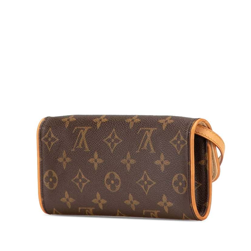 Louis Vuitton Monogram Pochette Twin PM Brown Canvas Good condition - Back View