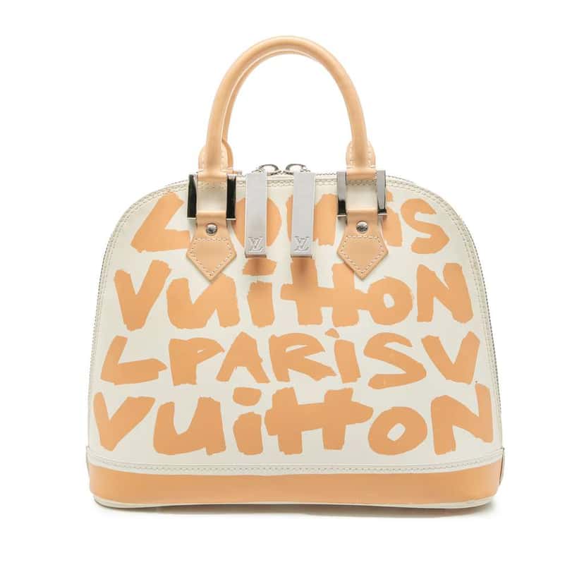Louis Vuitton Stephen Sprouse Graffiti Alma MM White Leather Good condition - Front View