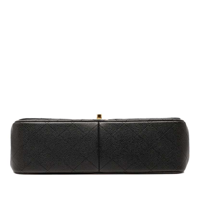 Chanel Jumbo Classic Caviar Double Flap Black Leather Good condition - Inside View