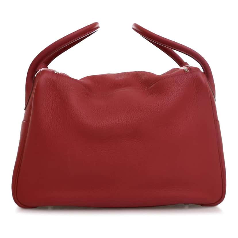 Hermès Clemence Lindy 34 Red Leather Good condition - Back View