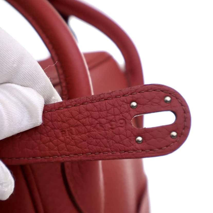 Hermès Clemence Lindy 34 Red Leather Good condition - Box View