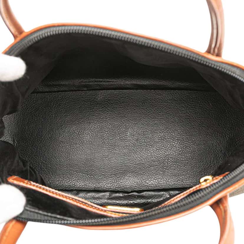 Fendi Pequin Coated Canvas Dome Satchel Brown Canvas Good condition - Model View