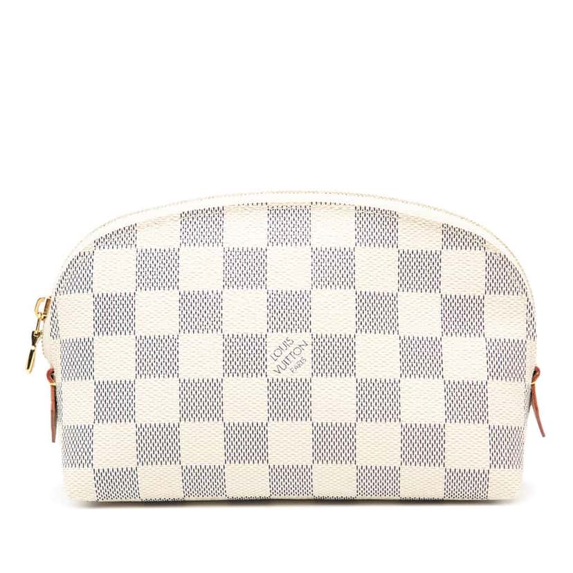 Louis Vuitton Damier Azur Cosmetic Pouch White Good condition - Front View