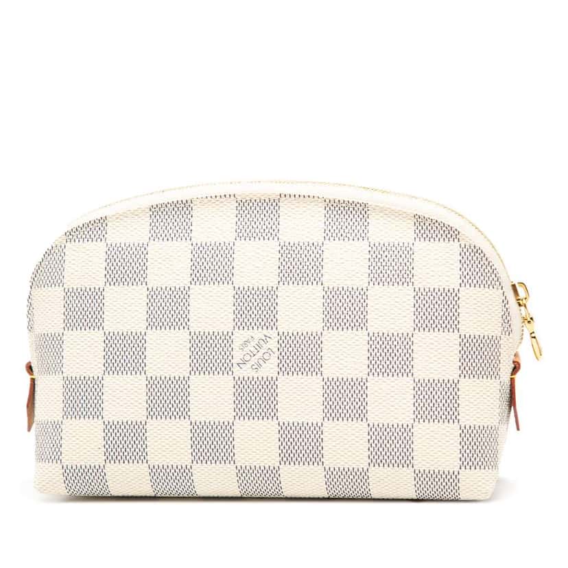 Louis Vuitton Damier Azur Cosmetic Pouch White Good condition - Back View