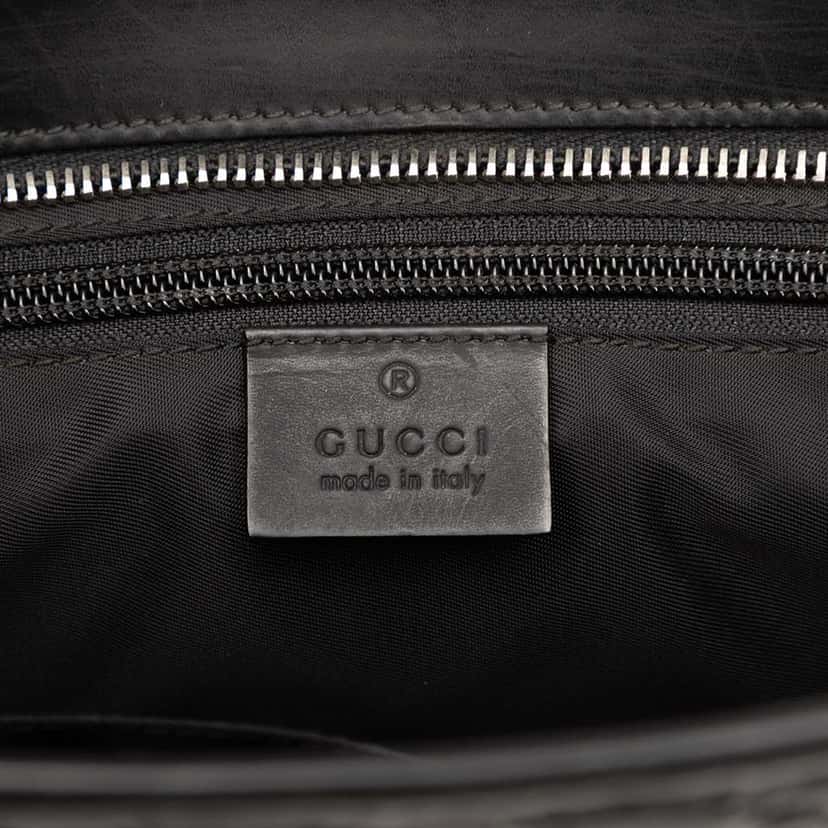 Gucci Guccissima Web Crossbody Black Leather Good condition - Box View