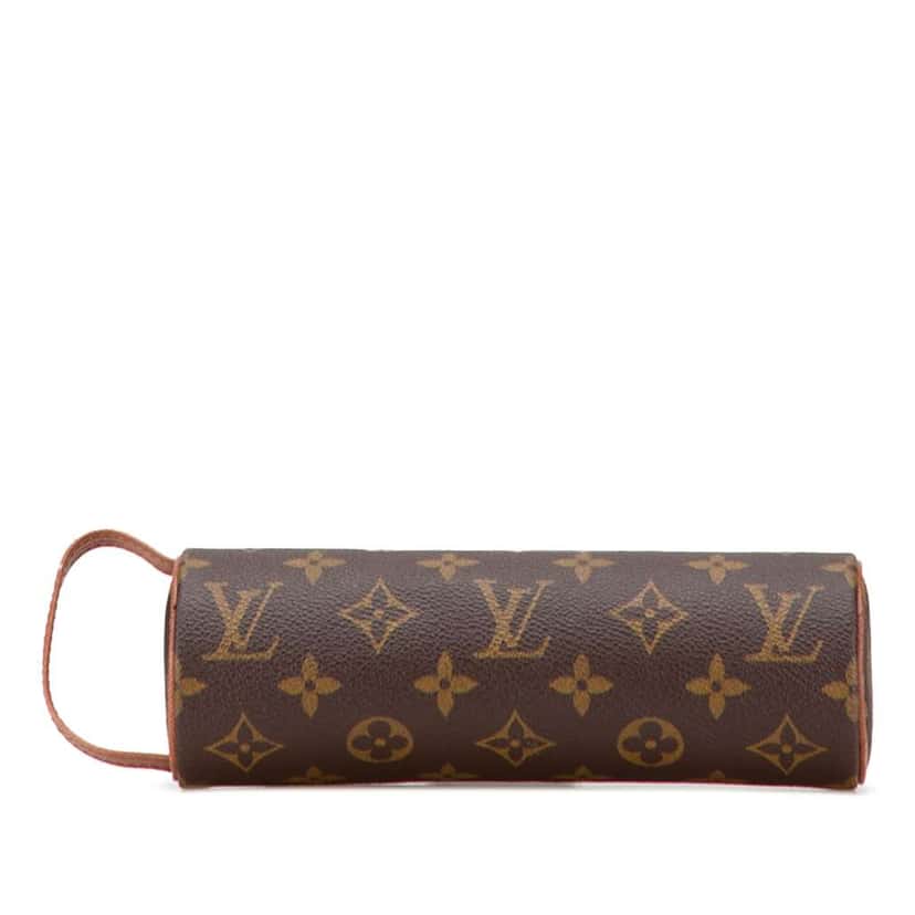 Louis Vuitton Monogram Trousse Ronde Pencil Case 20 Brown Good condition - Inside View