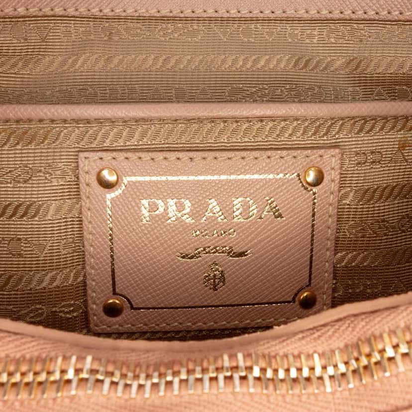 Prada Saffiano Lux Shopping Tote Brown Leather Good condition - Box View