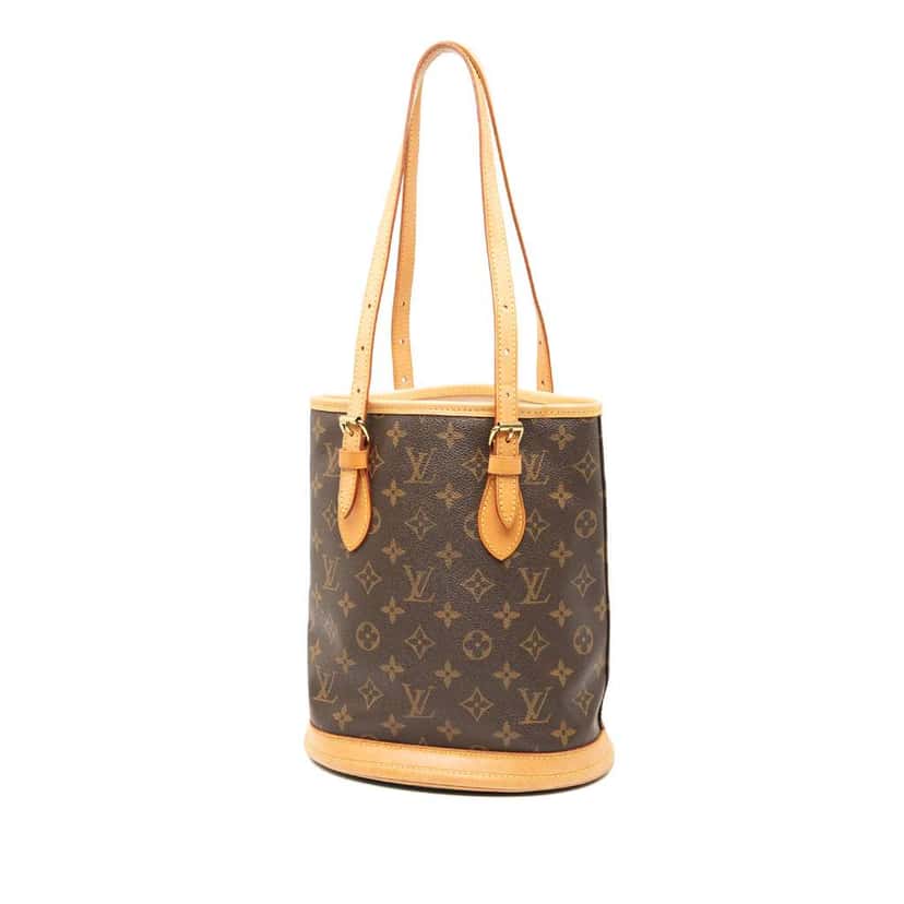 Louis Vuitton Monogram Petit Bucket Brown Good condition - Back View