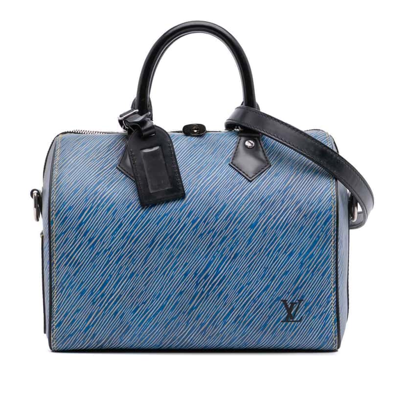 Louis Vuitton Epi Denim Speedy Bandouliere 25 Blue Leather Good condition - Front View