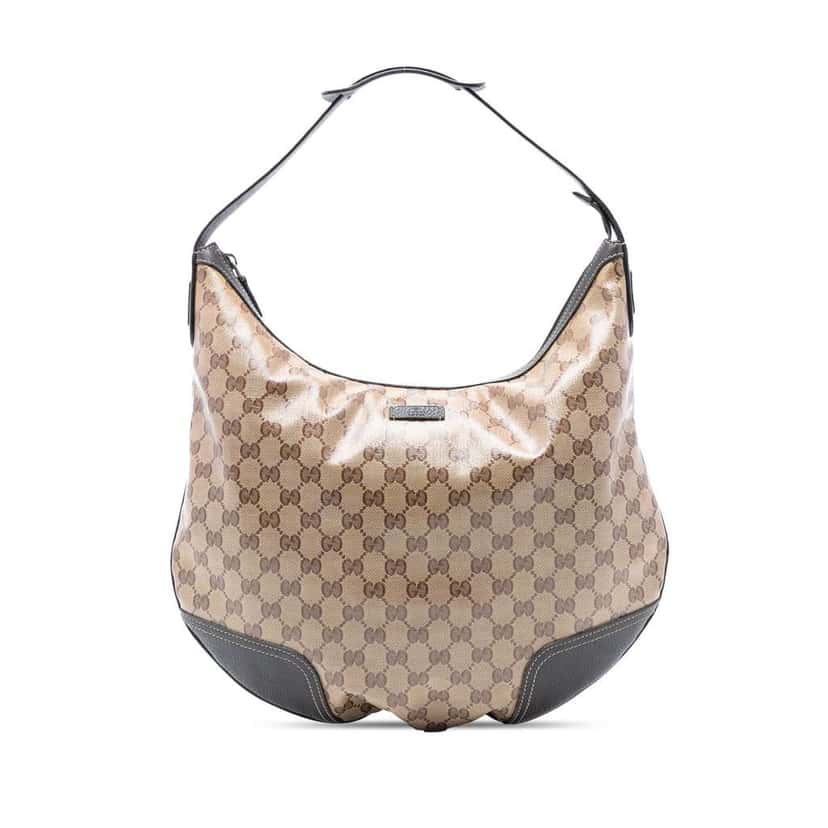 Gucci GG Crystal Princy Hobo Brown Canvas Good condition - Front View