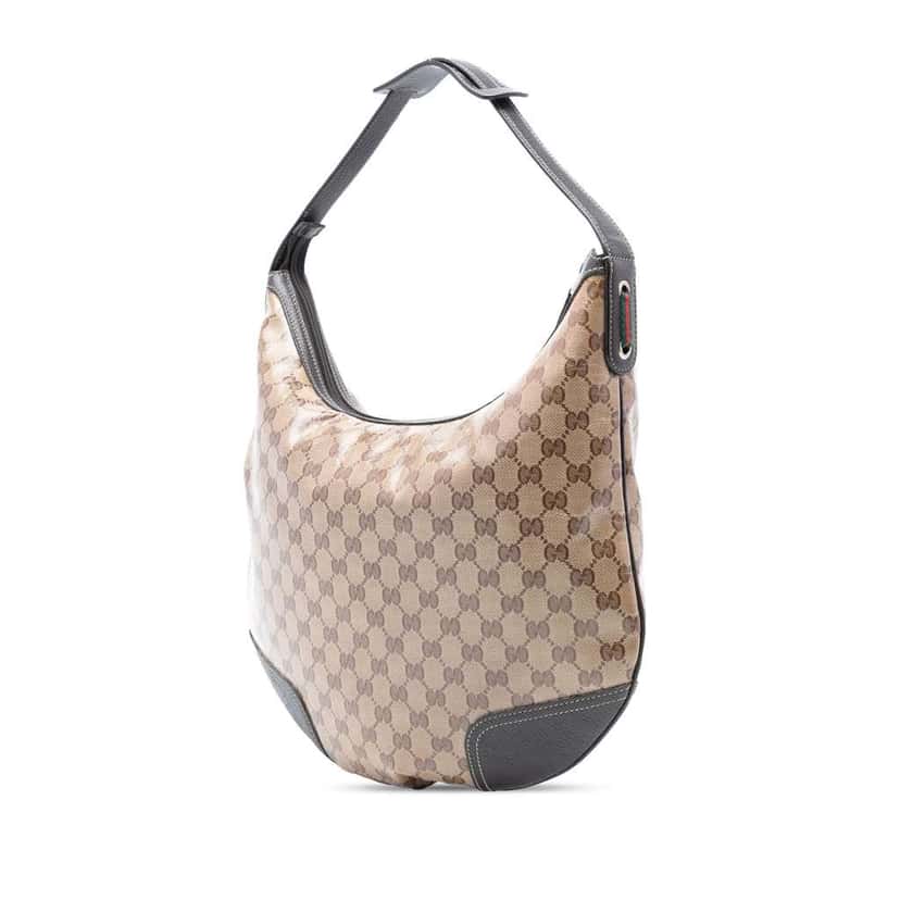 Gucci GG Crystal Princy Hobo Brown Canvas Good condition - Back View