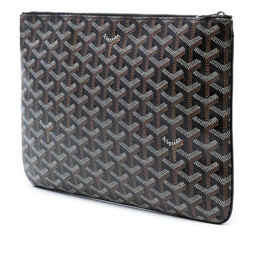 Goyard Goyardine Senat MM Black Canvas Good condition - Back View
