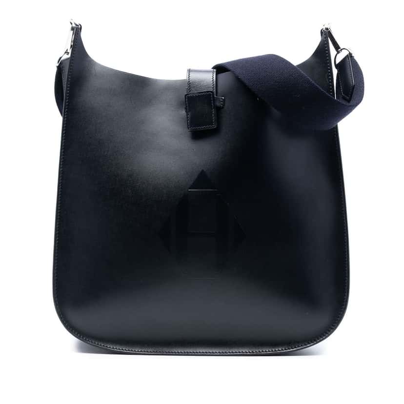 Hermès Vache Hunter Evelyne Diamond H Sellier 33 Blue Leather Good condition - Front View