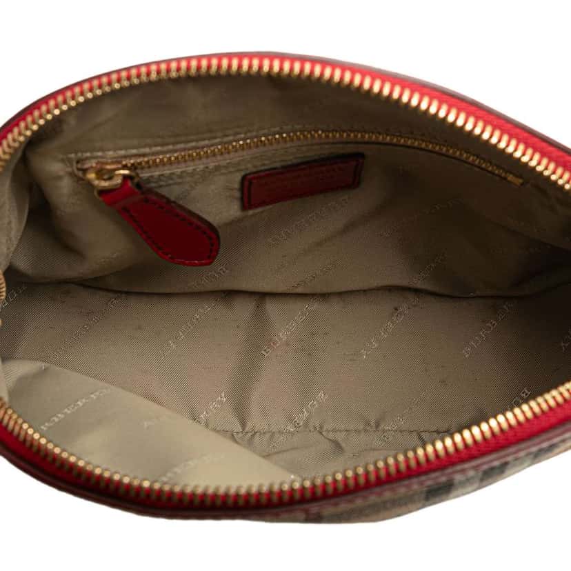Burberry Mini Haymarket Check Coated Canvas Orchard Crossbody Brown Canvas Very good condition - Model View