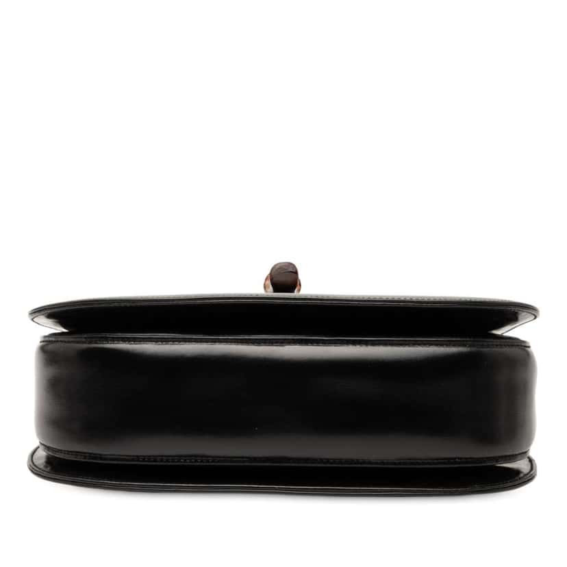 Gucci Calfskin Bamboo Night Black Leather Good condition - Inside View