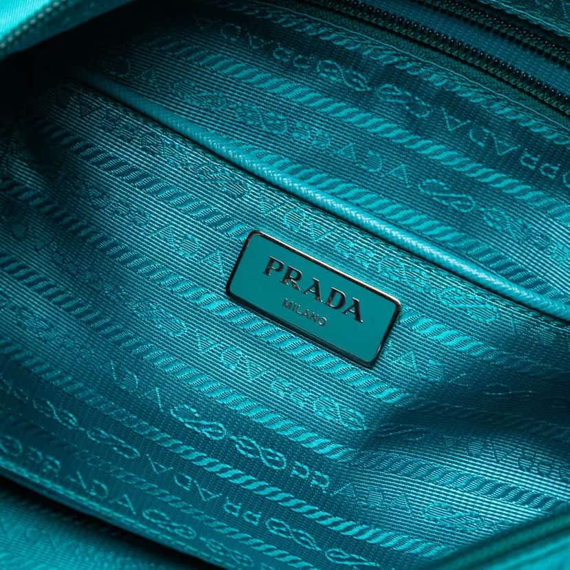 Prada Tessuto Satchel Blue Good condition - Model View
