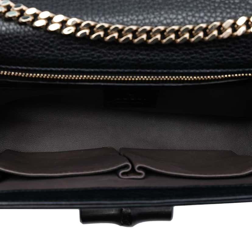 Gucci Medium Leather Miss Bamboo Crossbody Black Leather Good condition - Model View