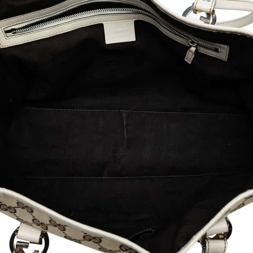 Gucci GG Canvas Twins Tote Brown Canvas Good condition - Model View