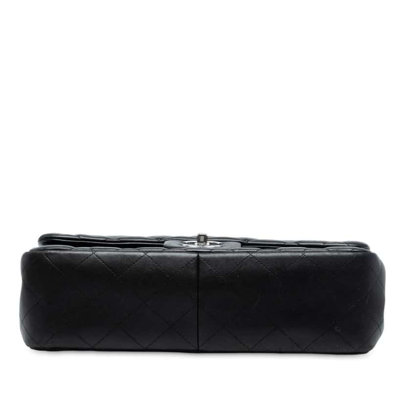 Chanel Jumbo Classic Lambskin Double Flap Black Leather Good condition - Inside View