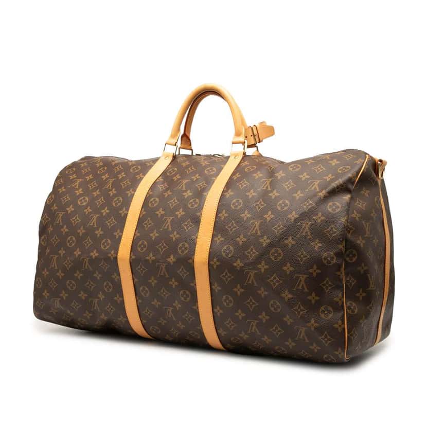 Louis Vuitton Monogram Keepall Bandouliere 60 Brown Good condition - Back View