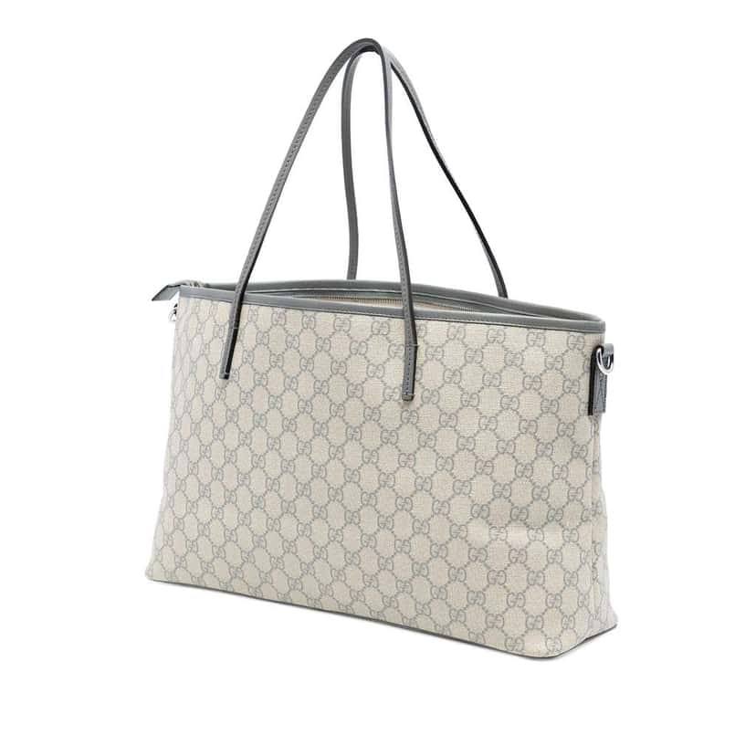 Gucci GG Supreme Satchel Brown Canvas Good condition - Back View