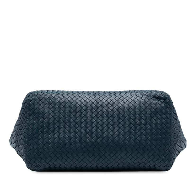 Bottega Veneta Large Nappa Intrecciato Cesta Tote Blue Leather Good condition - Inside View