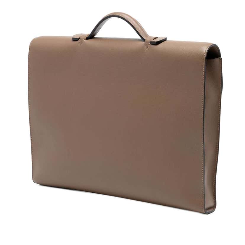 Hermès Evercolor Sac A Depeches 38 Brown Leather Good condition - Back View