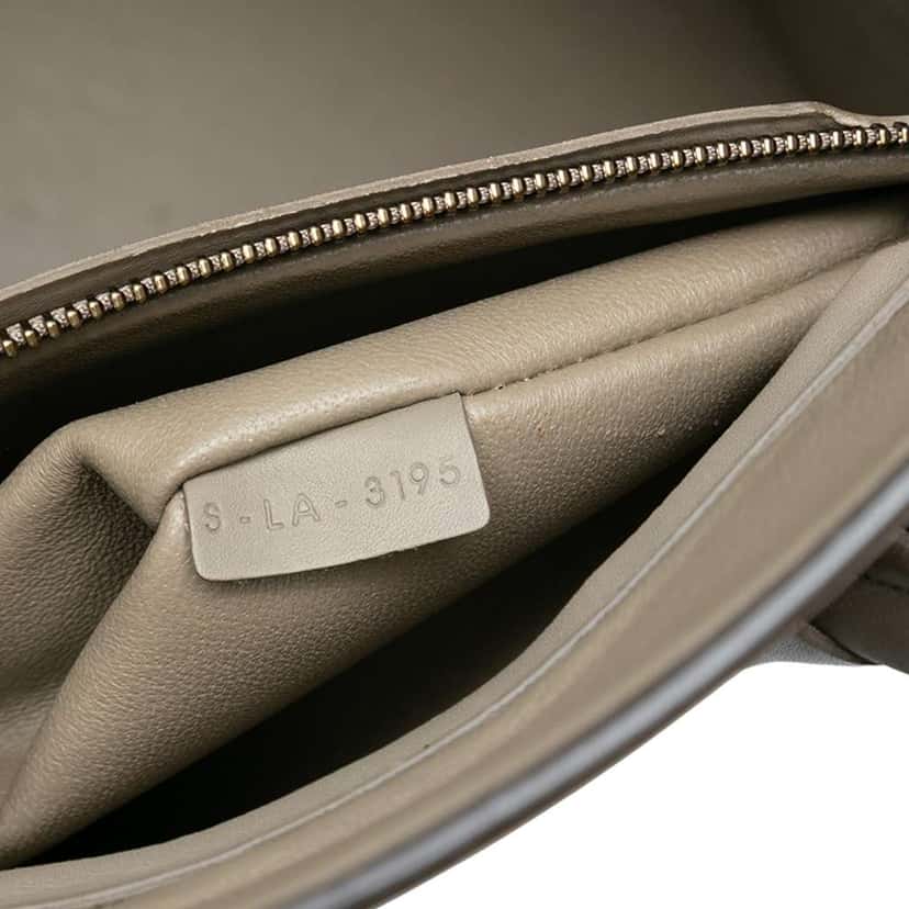 Celine Medium Croc Embossed Leather Luggage Phantom Tote Brown Leather Good condition - Box View