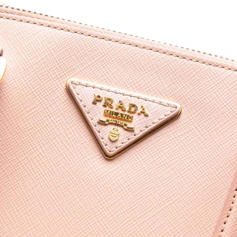 Prada Medium Saffiano Lux Promenade Satchel Pink Leather Good condition - Box View