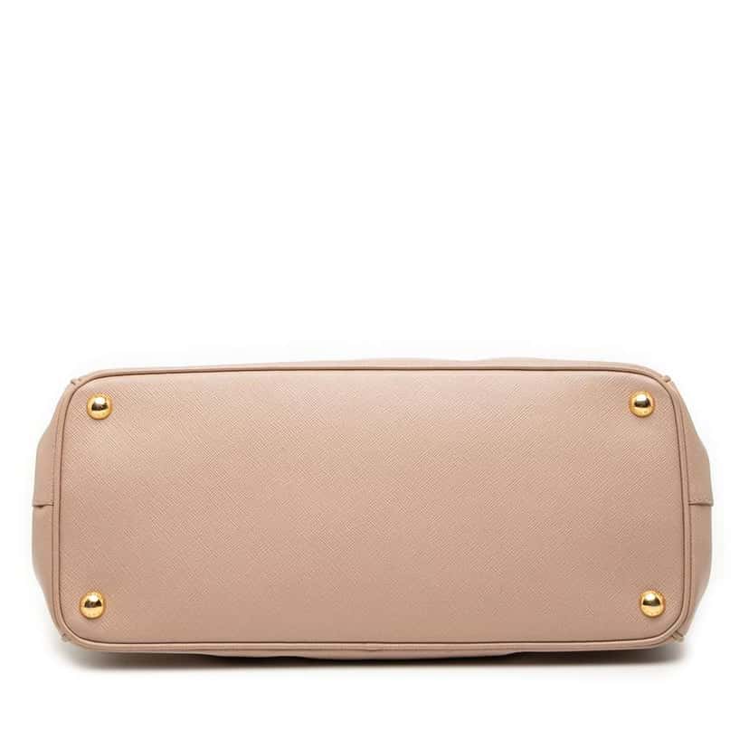 Prada Medium Saffiano Lux Galleria Double Zip Satchel Brown Leather Good condition - Inside View