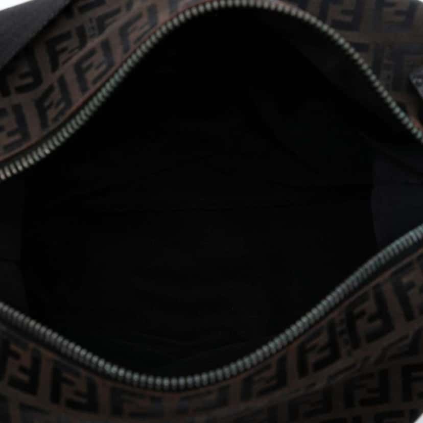 Fendi Zucchino Canvas Shoulder Bag Brown Canvas Very good condition - Box View