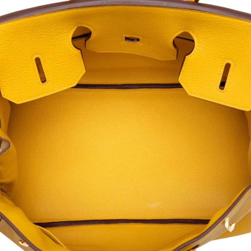 Hermès Togo Birkin Retourne 35 Yellow Leather Good condition - Model View