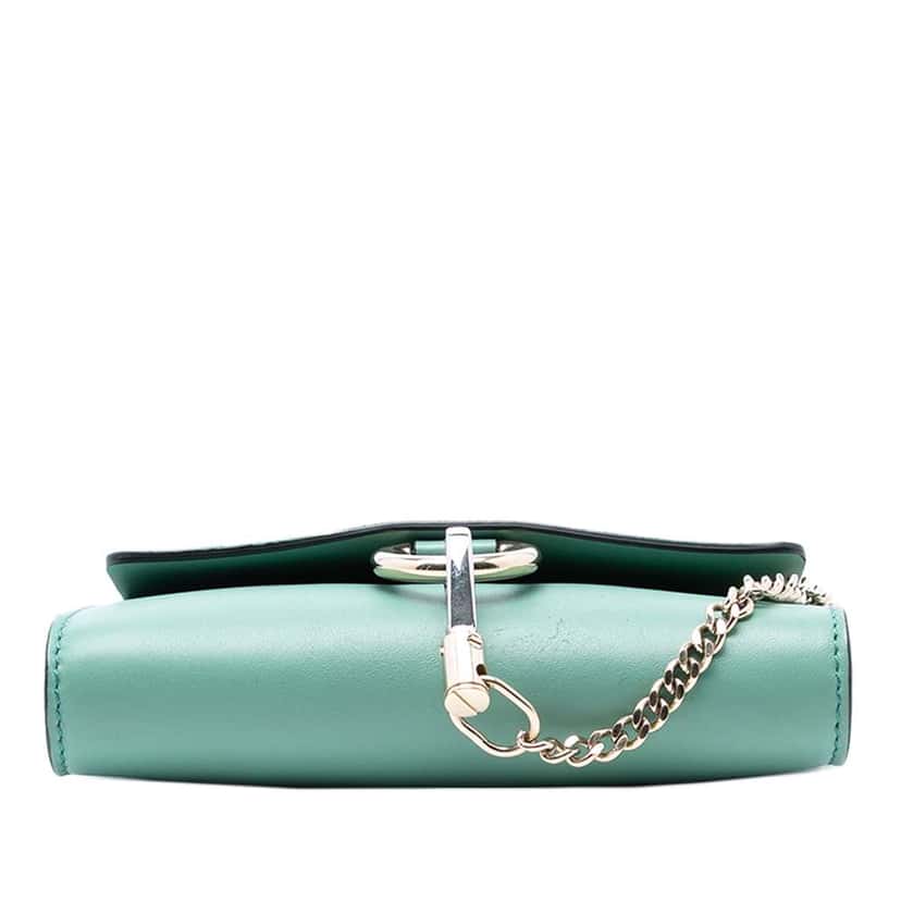 Chloé Small Suede and Calfskin Faye Crossbody Green Leather Good condition - Inside View