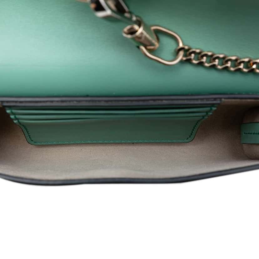 Chloé Small Suede and Calfskin Faye Crossbody Green Leather Good condition - Model View