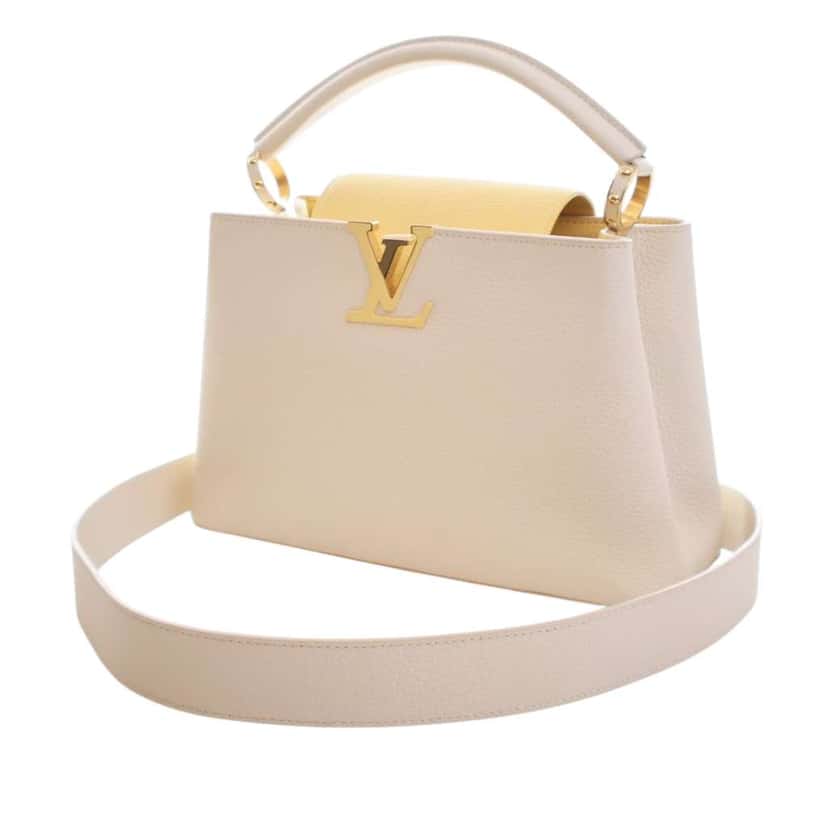 Louis Vuitton Taurillon Capucines PM White Leather Good condition - Inside View