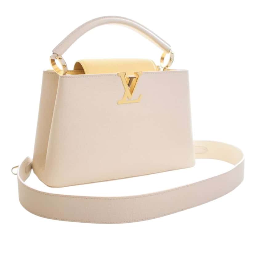 Louis Vuitton Taurillon Capucines PM White Leather Good condition - Model View