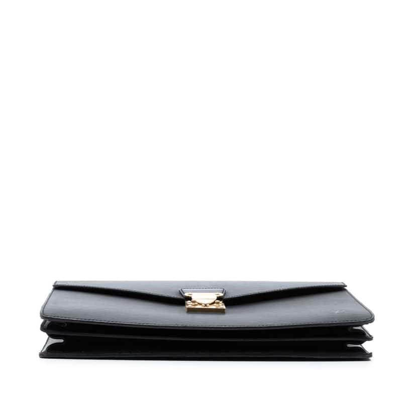 Louis Vuitton Epi Serviette Ambassadeur Black Leather Good condition - Inside View
