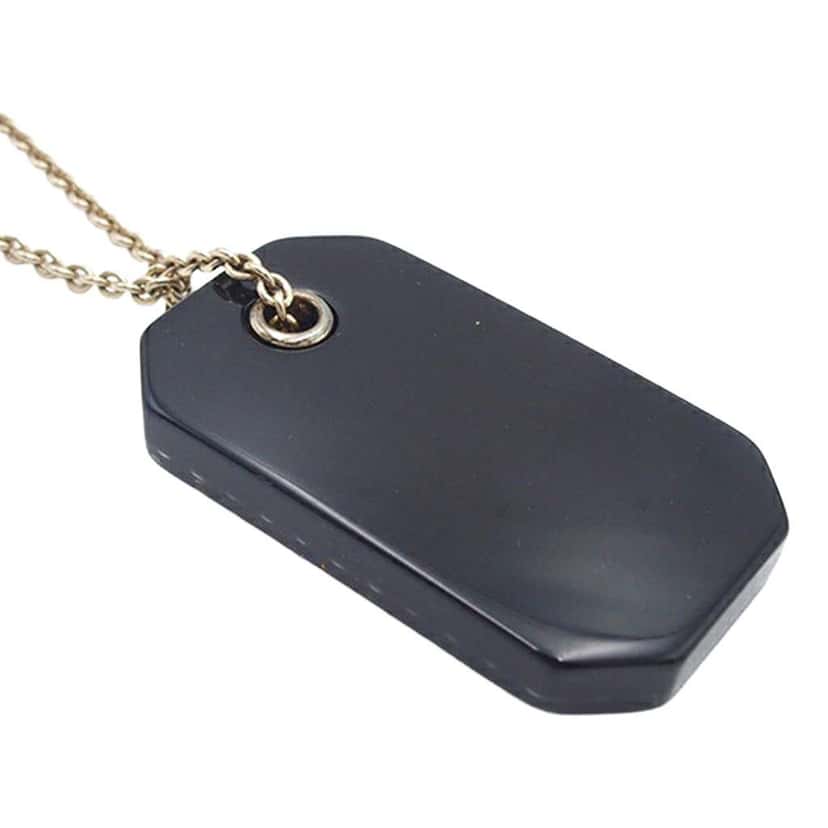 Chanel Gold Plated Resin Train Tag Pendant Necklace Gold Metal Good condition - Inside View