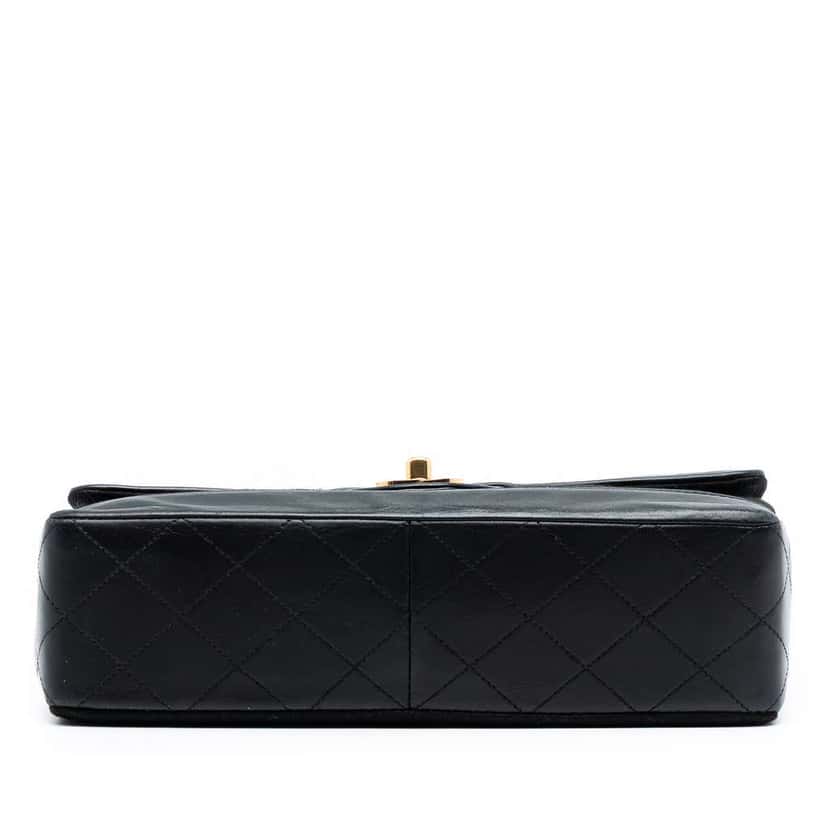Chanel CC Quilted Jersey and Lambskin Flap Black Cotton Very good condition - Inside View