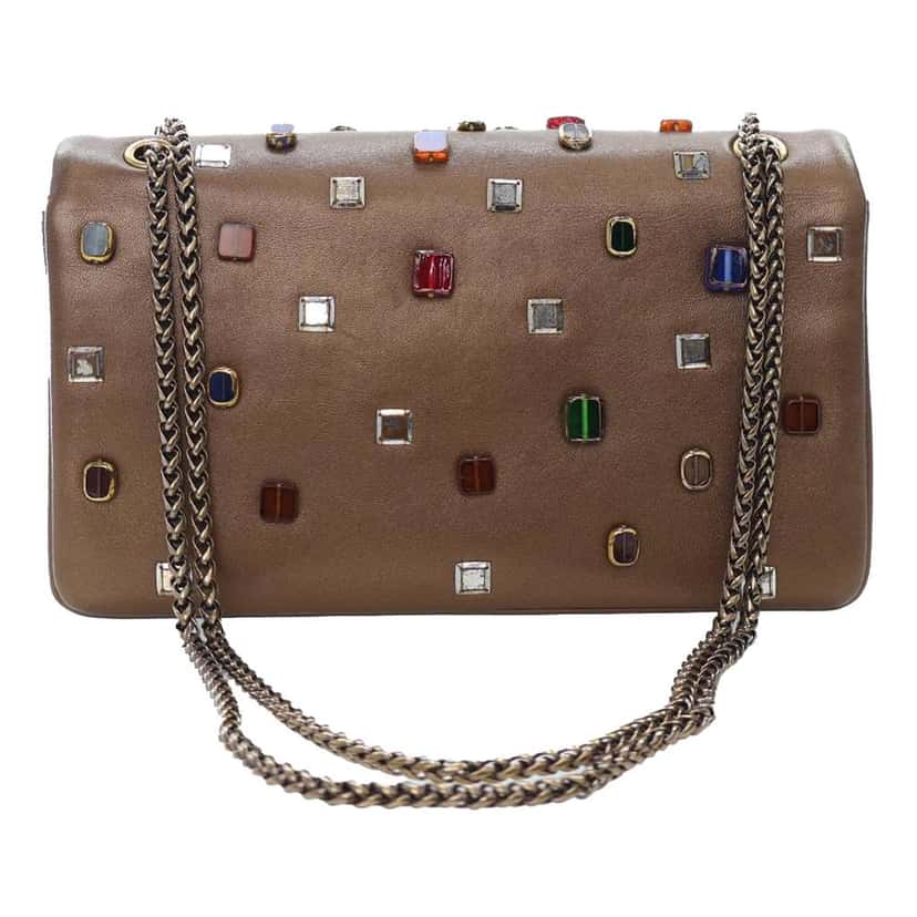 Chanel Paris Byzance Gripoix Bijoux Reissue 2.55 Calfskin Single Flap 225 Brown Leather Good condition - Back View