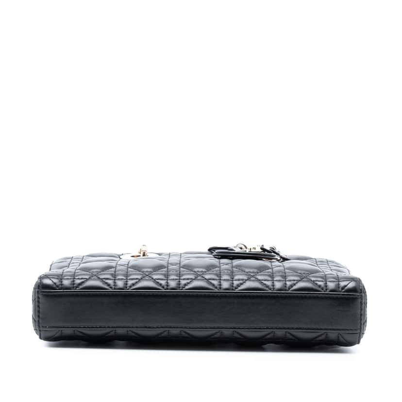 Dior Medium Lambskin Cannage Lady D Joy Black Leather Good condition - Inside View
