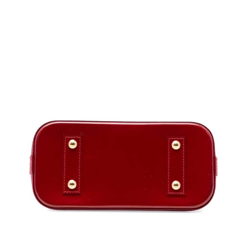 Louis Vuitton Monogram Vernis Alma BB Red Leather Good condition - Inside View