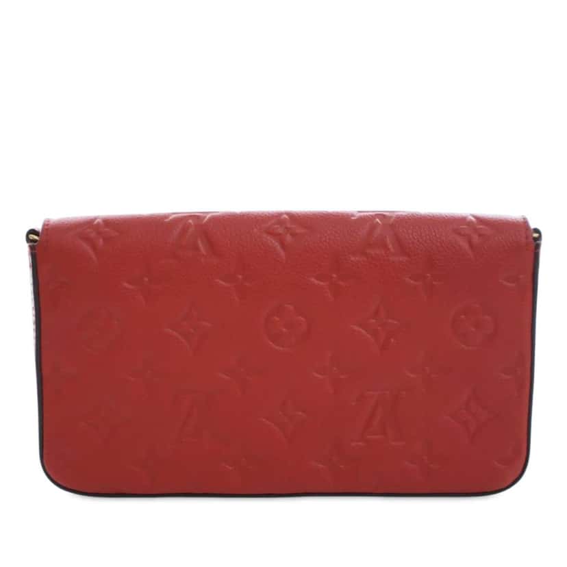 Louis Vuitton Monogram Empreinte Pochette Felicie Red Leather Good condition - Inside View